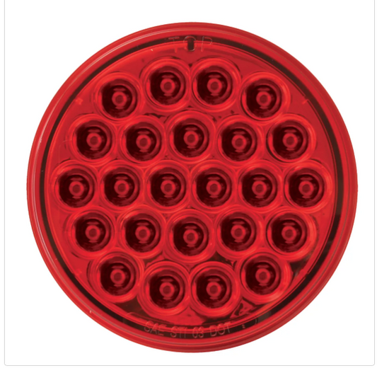 4” Round 24 Diode Red LED Stop/Tail/Turn Light -  MTLED4000-24R