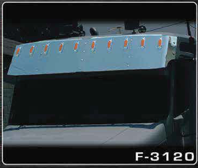 FL Century Mid Roof 18" Drop Visor With 10 Vertical Combo Light Holes - F-3120