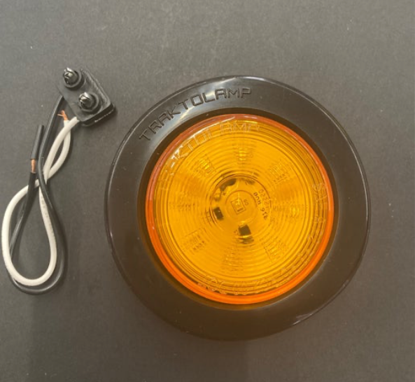 2 1/2" Clearance & Side Marker 9 Led Light Amber 12/24V with Grommet  And Pigtail Kit  -  8090A