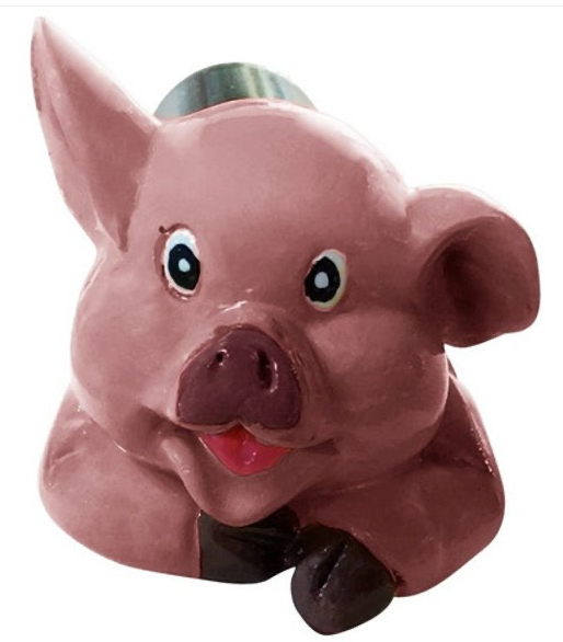 Valve Knob Stationary Pink Pig  -  17982