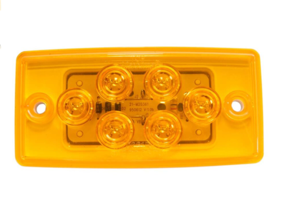 Cab Clearance & Side Marker   6 LED Light Amber 12/24 V with pigtail Kit  -  8062A