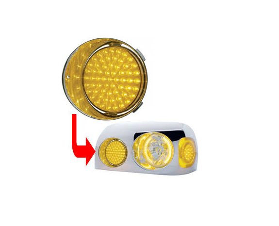 Freightliner Park 61 LED Light Amber Left  12/24V, Direct Pigtail  -  8105L