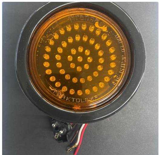 4" Stop/Turn/Tail 54 LED Fixed Amber w/Grommet And Pigtail Kit  -  8058A