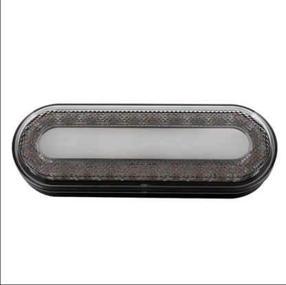 24 LED 6" Oval Mirage Turn Signal Light Amber LED Clear Lens - 36665