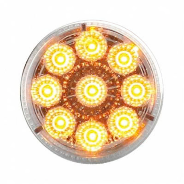 2 Inch 9 LED Reflector Clearance/Marker Light  -  38851