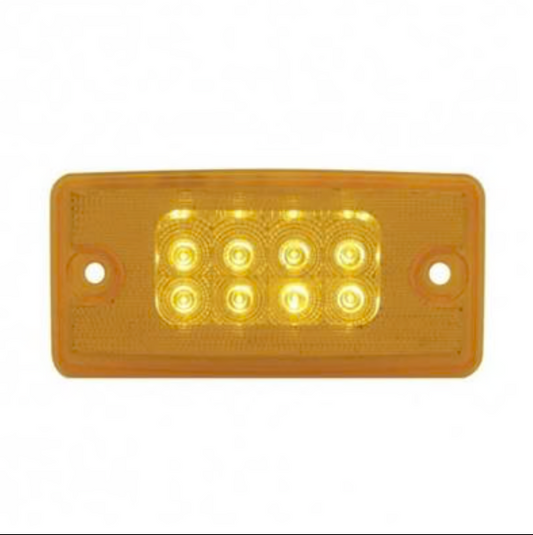 8 LED Freightliner Reflector Cab Light Amber -  39486