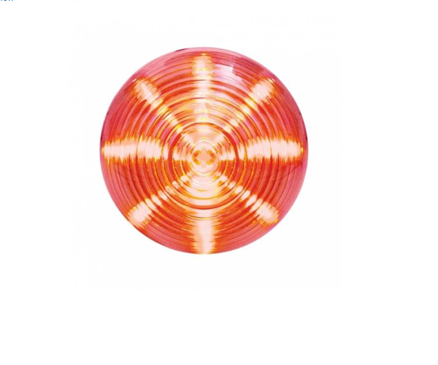 13 LED 2-1/2 Inch  Round Beehive Light (Clearance/Marker) Red LED/Clear Lens  -  38369