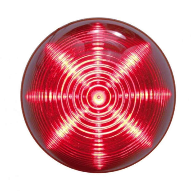 13 LED 2-1/2 Inch  Beehive Clearance/Marker Light Red LED/Red Lens  -  38179
