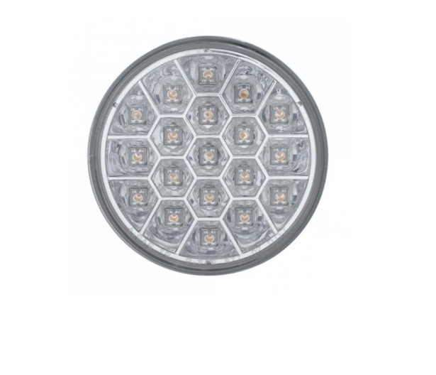 4" Light 19 LED  Reflector Turn Signal Amber Clear Lens  -  39702