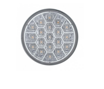 4" Light 19 LED  Reflector Turn Signal Amber Clear Lens  -  39702