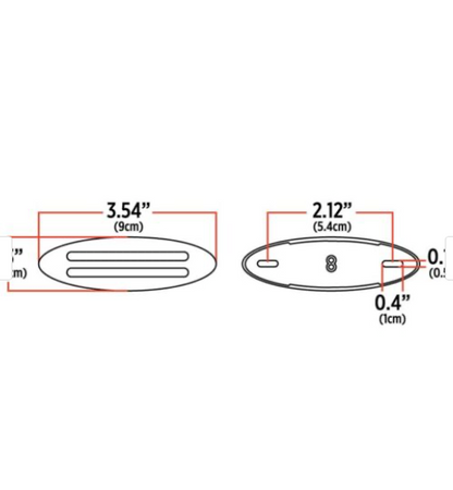 FLATLINE CLEAR AMBER LED MINI MARKER LIGHT - TLED-FG3CA