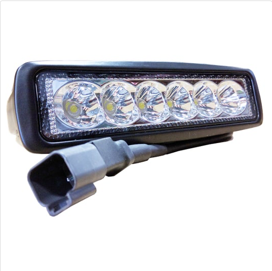 2” x 6” Rectangular 6 Diode LED Work Light, 1440 Lumen 25 Degree Beam, Female Deutsch Connector  - MTLW6008-5