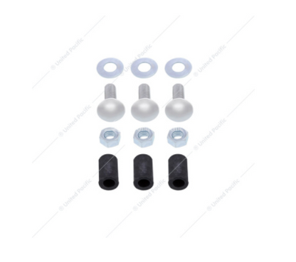 4" X 24" Chrome Standard Bottom Mud Flap Plate - Bolt Thru - 10416