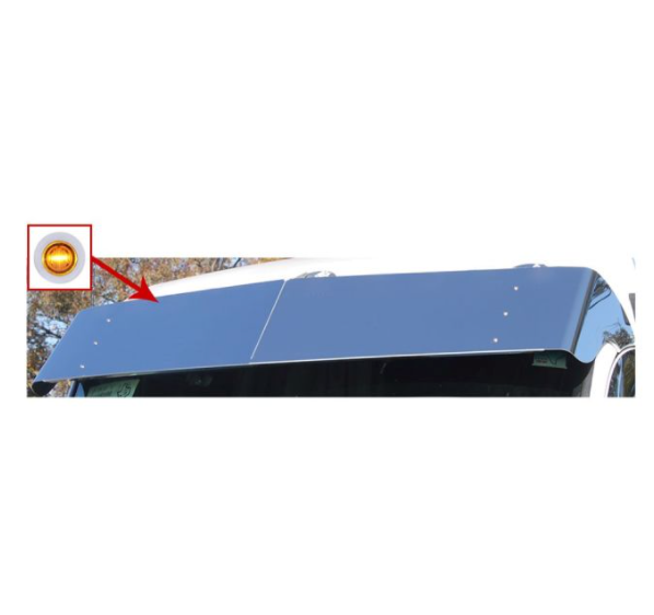 Peterbilt  579 14''  With Light Holes Drop Visor  -  VP130008-20BYN
