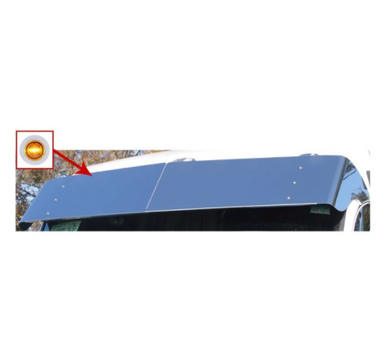 Peterbilt  579 14''  With Light Holes Drop Visor  -  VP130008-20BYN