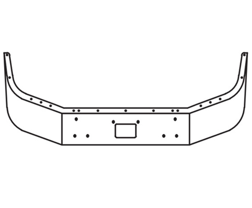 16 Inch Chrome Bumper For Peterbilt  357-378 Set Back Axle  1994-2012  -  HOD-0010-16
