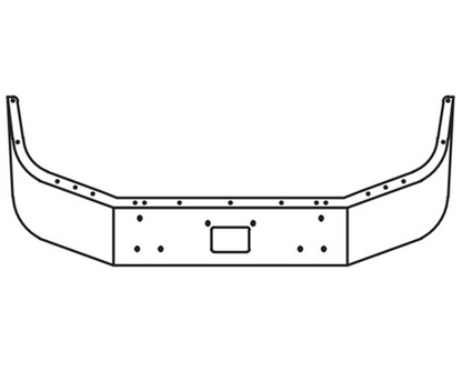 16 Inch Chrome Bumper For Peterbilt  357-378 Set Back Axle  1994-2012  -  HOD-0010-16