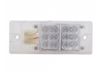 18 LED REFLECTOR LIGHT (PARK, TURN & CLEARANCE) - AMBER LED/CLEAR LENS-38579