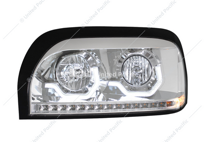 Freightliner Century Chrome Projection Headlight With LED Turn Signal & Light Bar Driver  -  31203