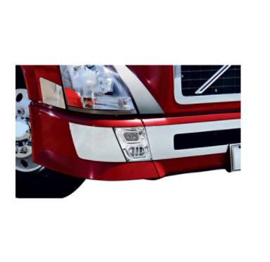Chrome High Power LED Fog Light With LED DRL & Position Light for 2003-2017 Volvo VN/VNL Passenger  -  32595