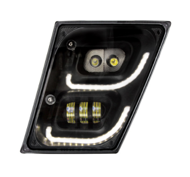 Blackout High Power LED Fog Light With LED DRL & Position Light For 2003-2017 Volvo VN/VNL Driver-  32596