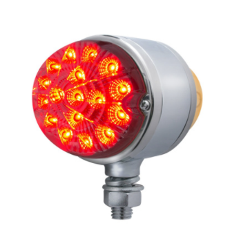 17 LED Dual Function Reflector Double Face Light - Amber/Red Clear - 39546