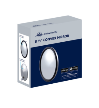 Stainless Steel Convex Mirror with Offset Mounting Stud 8 1/2"  -  60035