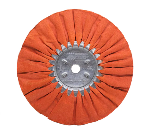 Orange Ruffy Clear Dipped 8'' Airway Buffing Wheel - AWO58-8CD