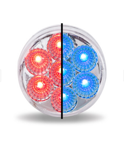 2.5" Dual Revolution Red Marker to Blue Auxiliary Led Light   -  TLED-2HXRB