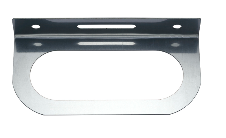 Stainless Steel Light Brackets One Oval Light Cut Out  -  20401