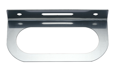 Stainless Steel Light Brackets One Oval Light Cut Out  -  20401