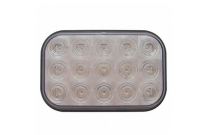 15 LED Rectangular Turn Signal Light (Amber LED/Clear Lens) - 38748