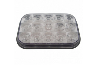 15 LED Rectangular Turn Signal Light (Amber LED/Clear Lens) - 38748