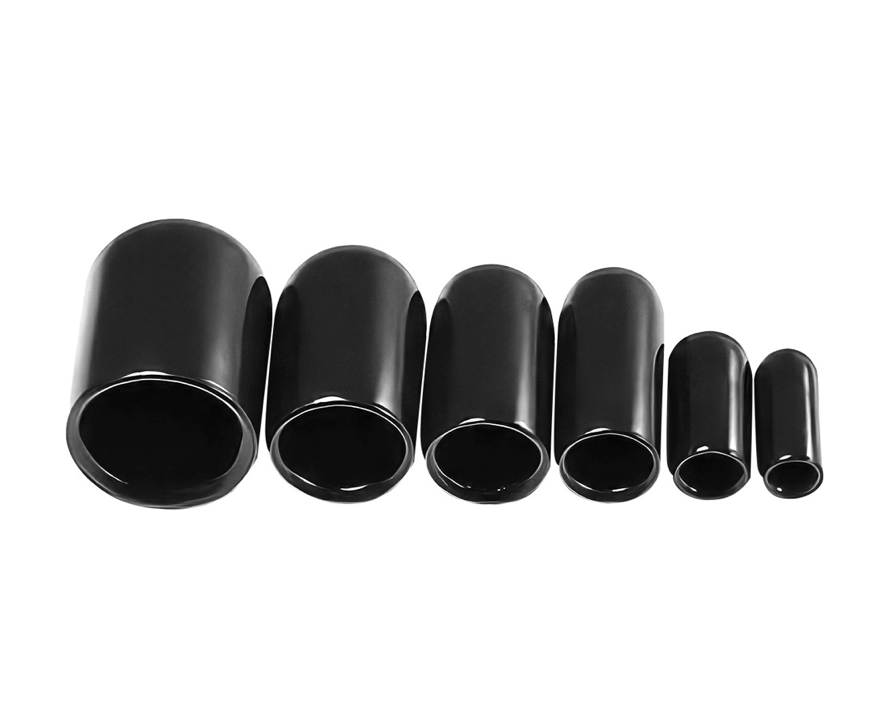 1/8" Thru 1/2" Assorted Black Vinyl Vacuum Caps, 30 PCS- 98252