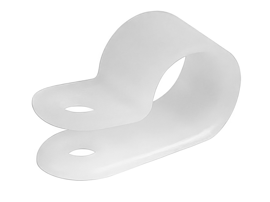 3/8" I.D. Natural Nylon Cable Clamps, 22 PCS 98279