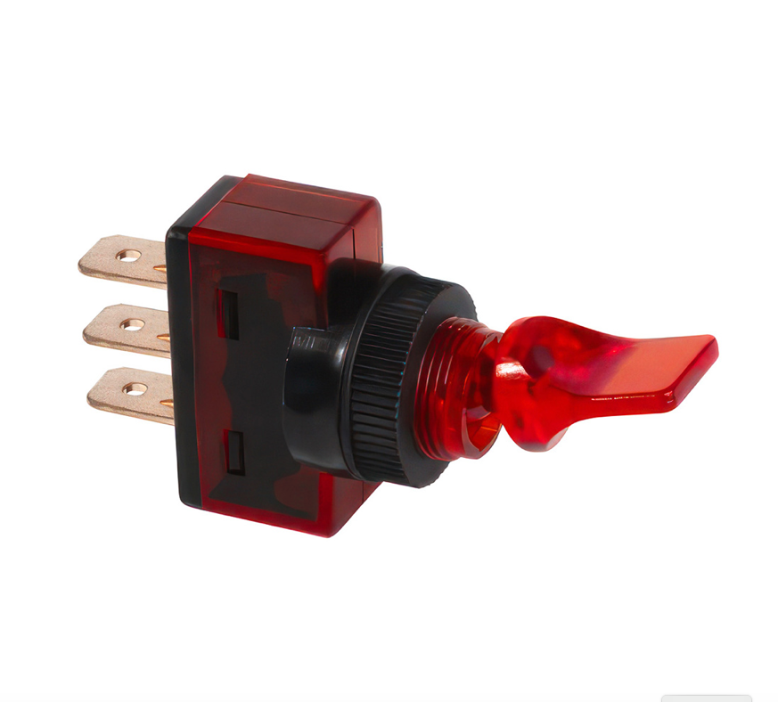 Red Illum Duckbill 20 AMP 12V S.P.S.T. ON/OFF 1 PC 98287