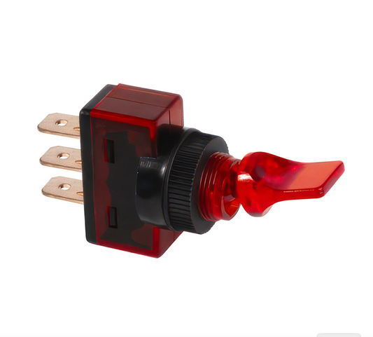 Red Illum Duckbill 20 AMP 12V S.P.S.T. ON/OFF 1 PC 98287