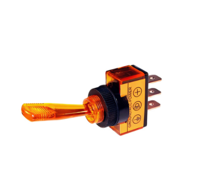 Amber Illum Toggle 20 AMP 12V S.P.S.T. ON/OFF 1 PC - 98352