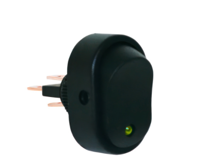 Red LED Oval Rocker 16 Amp 12V On/Off 1/2″ Dia.1 PC - 98366