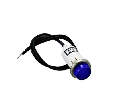 16 AMP 12V Blue Warning Light w/ 1/2″ Panel Mount and Leads, 1 PC - 98371