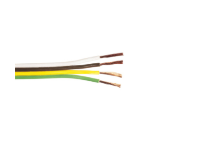 Trailer Wire Bonded - Rated 80 C 16 AWG 4-Wat, WHT/BRN/YLW/GRN 25' - 98443
