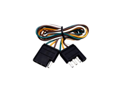 4-Way Flat Molded M/FM Trailer Connectors w/ Polarized Plugs - 98402