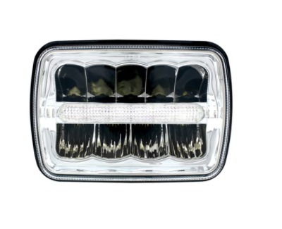 ULTRALIT 9 High Power LED 5"x7" Rectangular Light w/ White Position Light Bar - 34122