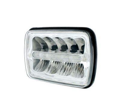 ULTRALIT 9 High Power LED 5"x7" Rectangular Light w/ White Position Light Bar - 34122