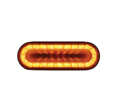 24 LED 6" Oval Mirage Turn Signal Light Amber LED Amber Lens  -  36657