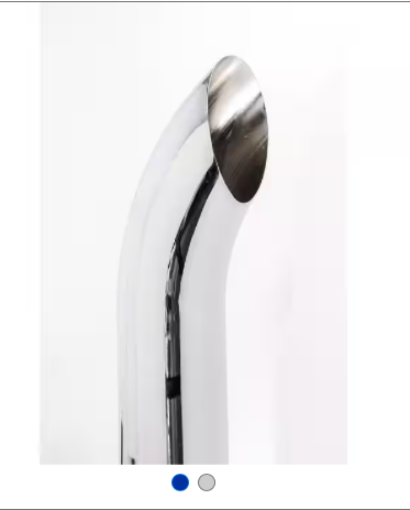 6'' 5''X96'' ID Chrome Curved Stack  161-659617
