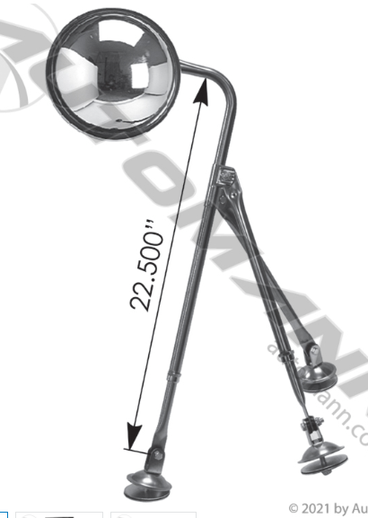 Fender Tripod Assy w/ 8.5" Mirror Stainless Steel - 563.9018