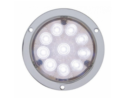 10 LED 4" Flange Mount Back-Up Light -White LED/Clear Lens - 38078
