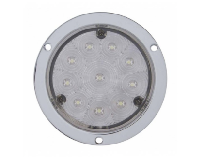 10 LED 4" Flange Mount Back-Up Light -White LED/Clear Lens - 38078