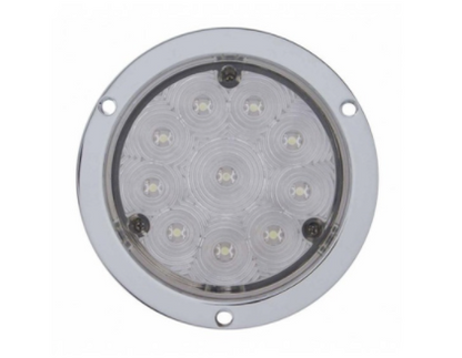 10 LED 4" Flange Mount Back-Up Light -White LED/Clear Lens - 38078